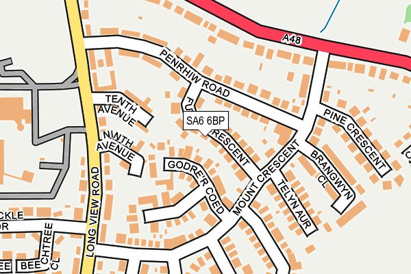 SA6 6BP map - OS OpenMap – Local (Ordnance Survey)