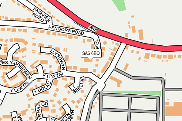 SA6 6BQ map - OS OpenMap – Local (Ordnance Survey)