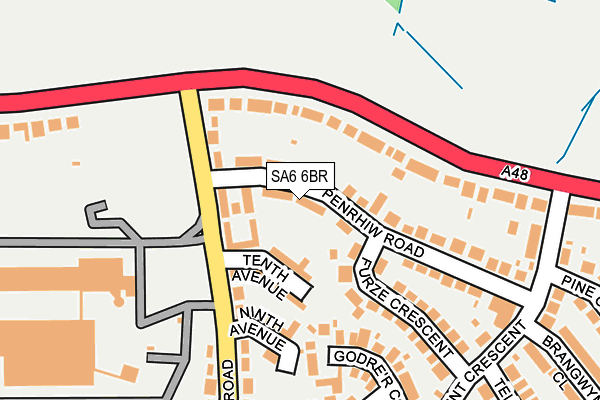 SA6 6BR map - OS OpenMap – Local (Ordnance Survey)