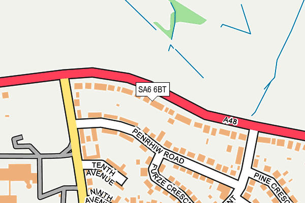 SA6 6BT map - OS OpenMap – Local (Ordnance Survey)