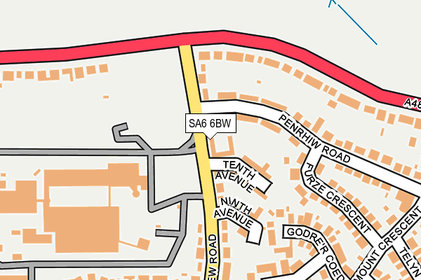 SA6 6BW map - OS OpenMap – Local (Ordnance Survey)