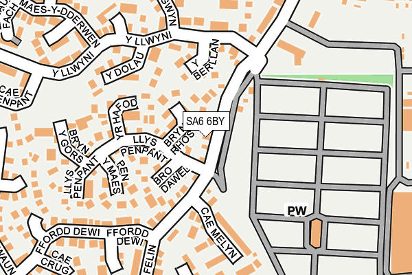 SA6 6BY map - OS OpenMap – Local (Ordnance Survey)