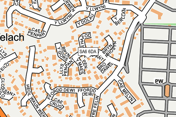 SA6 6DA map - OS OpenMap – Local (Ordnance Survey)