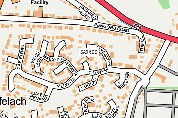 SA6 6DD map - OS OpenMap – Local (Ordnance Survey)