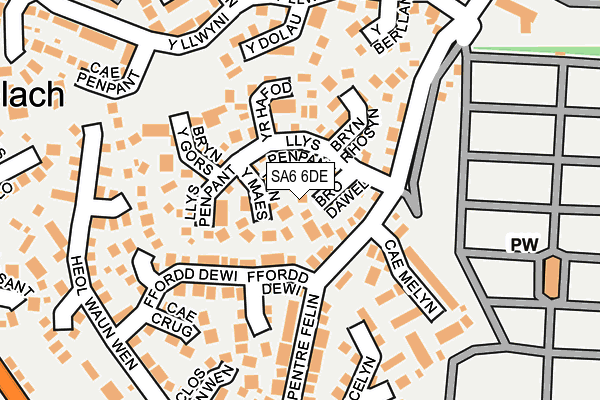 SA6 6DE map - OS OpenMap – Local (Ordnance Survey)