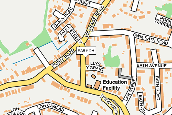 SA6 6DH map - OS OpenMap – Local (Ordnance Survey)