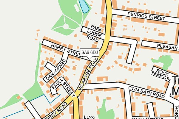 SA6 6DJ map - OS OpenMap – Local (Ordnance Survey)