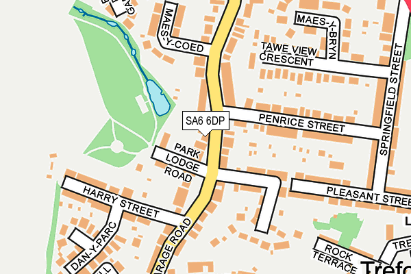 SA6 6DP map - OS OpenMap – Local (Ordnance Survey)