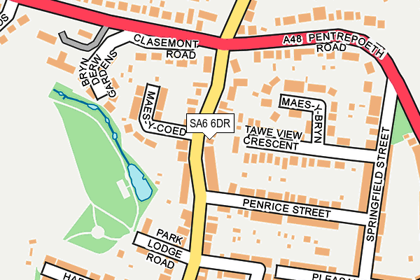 SA6 6DR map - OS OpenMap – Local (Ordnance Survey)