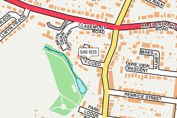 SA6 6DS map - OS OpenMap – Local (Ordnance Survey)