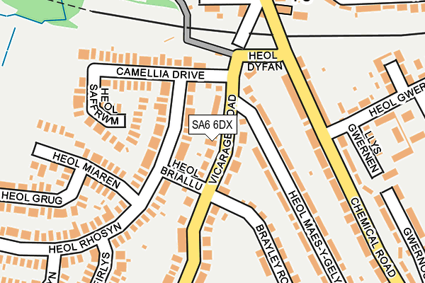 SA6 6DX map - OS OpenMap – Local (Ordnance Survey)
