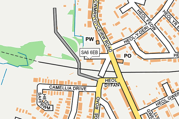 SA6 6EB map - OS OpenMap – Local (Ordnance Survey)