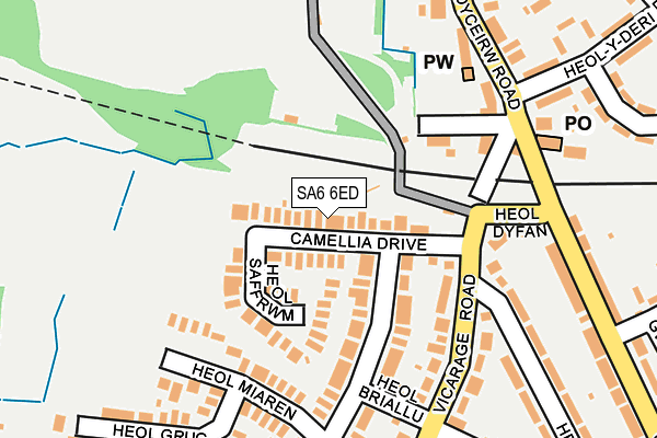 SA6 6ED map - OS OpenMap – Local (Ordnance Survey)