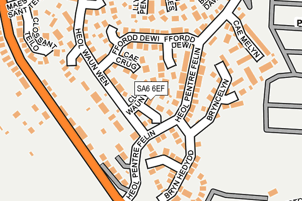 SA6 6EF map - OS OpenMap – Local (Ordnance Survey)
