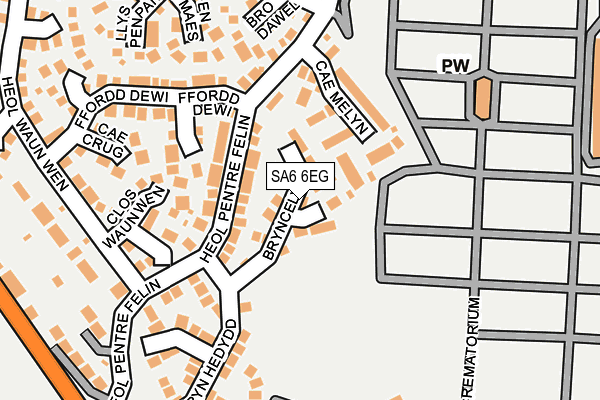 SA6 6EG map - OS OpenMap – Local (Ordnance Survey)