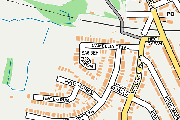 SA6 6EH map - OS OpenMap – Local (Ordnance Survey)