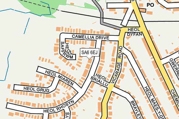 SA6 6EJ map - OS OpenMap – Local (Ordnance Survey)