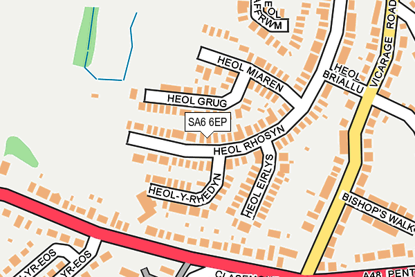 SA6 6EP map - OS OpenMap – Local (Ordnance Survey)