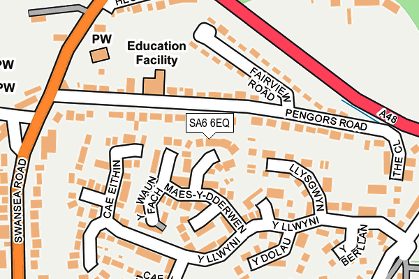 SA6 6EQ map - OS OpenMap – Local (Ordnance Survey)