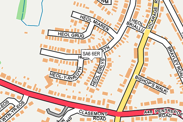 SA6 6ER map - OS OpenMap – Local (Ordnance Survey)