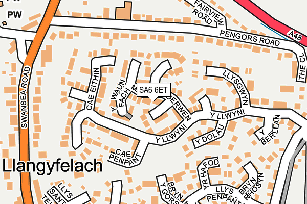 SA6 6ET map - OS OpenMap – Local (Ordnance Survey)