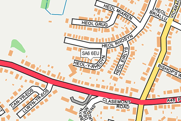 SA6 6EU map - OS OpenMap – Local (Ordnance Survey)