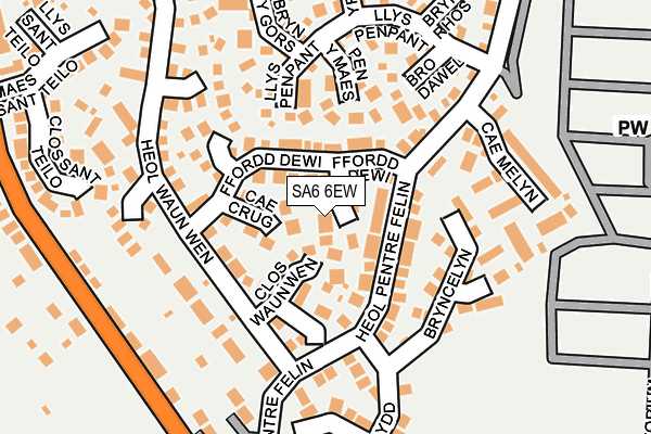 SA6 6EW map - OS OpenMap – Local (Ordnance Survey)