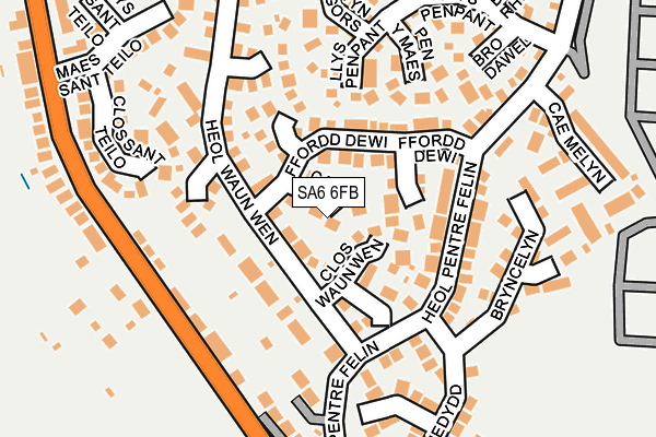 SA6 6FB map - OS OpenMap – Local (Ordnance Survey)