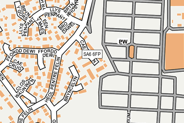 SA6 6FP map - OS OpenMap – Local (Ordnance Survey)