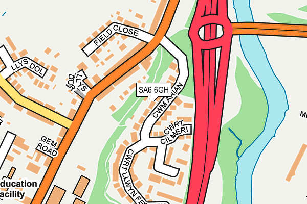 SA6 6GH map - OS OpenMap – Local (Ordnance Survey)