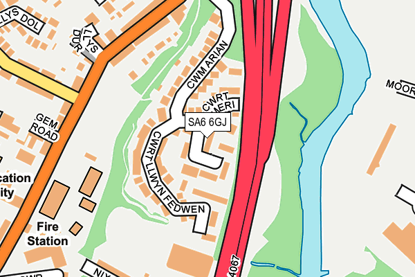 SA6 6GJ map - OS OpenMap – Local (Ordnance Survey)