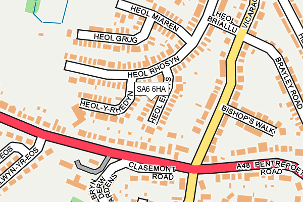 SA6 6HA map - OS OpenMap – Local (Ordnance Survey)