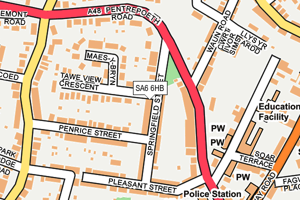 SA6 6HB map - OS OpenMap – Local (Ordnance Survey)