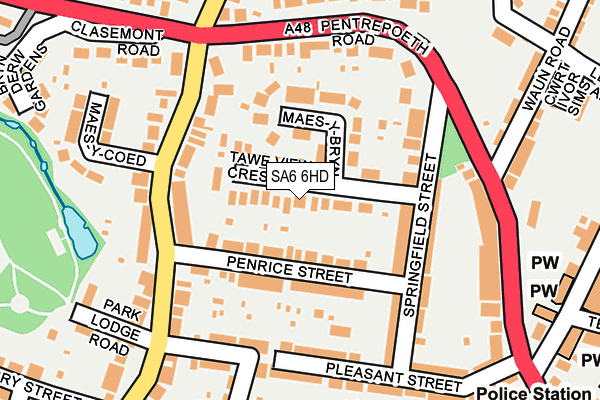 SA6 6HD map - OS OpenMap – Local (Ordnance Survey)