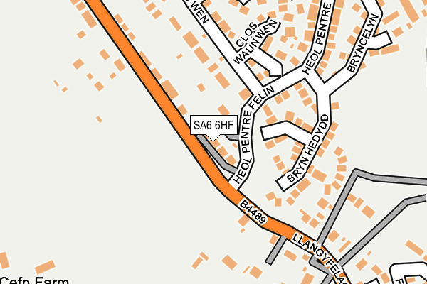 SA6 6HF map - OS OpenMap – Local (Ordnance Survey)