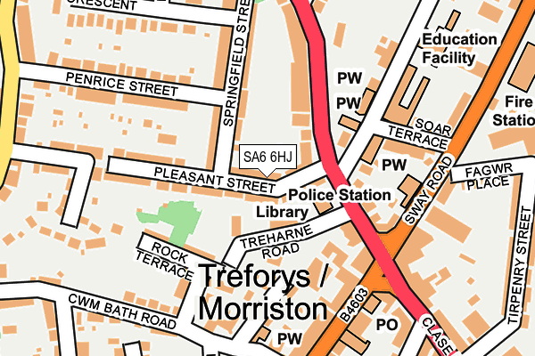 SA6 6HJ map - OS OpenMap – Local (Ordnance Survey)