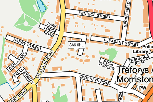 SA6 6HL map - OS OpenMap – Local (Ordnance Survey)