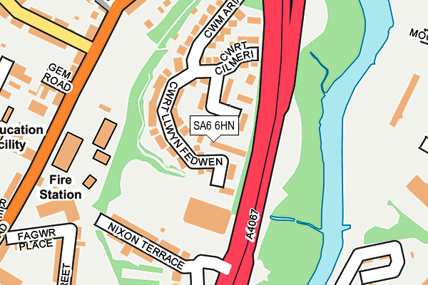 SA6 6HN map - OS OpenMap – Local (Ordnance Survey)