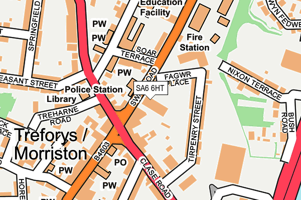 SA6 6HT map - OS OpenMap – Local (Ordnance Survey)