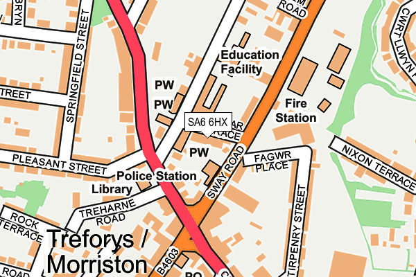 SA6 6HX map - OS OpenMap – Local (Ordnance Survey)