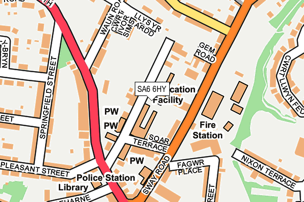 SA6 6HY map - OS OpenMap – Local (Ordnance Survey)