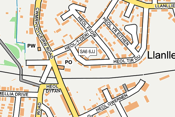 SA6 6JJ map - OS OpenMap – Local (Ordnance Survey)