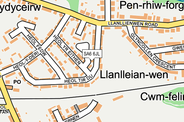 SA6 6JL map - OS OpenMap – Local (Ordnance Survey)