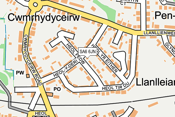 SA6 6JN map - OS OpenMap – Local (Ordnance Survey)