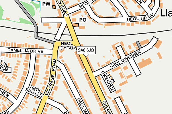 SA6 6JQ map - OS OpenMap – Local (Ordnance Survey)