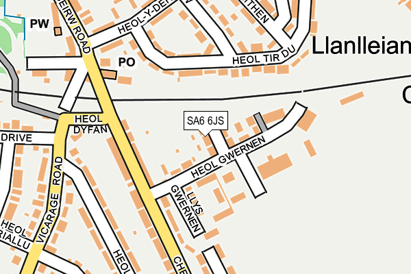 SA6 6JS map - OS OpenMap – Local (Ordnance Survey)