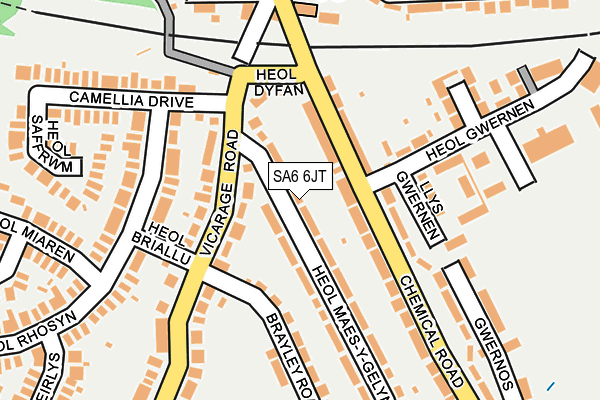 SA6 6JT map - OS OpenMap – Local (Ordnance Survey)