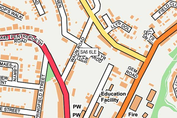 SA6 6LE map - OS OpenMap – Local (Ordnance Survey)