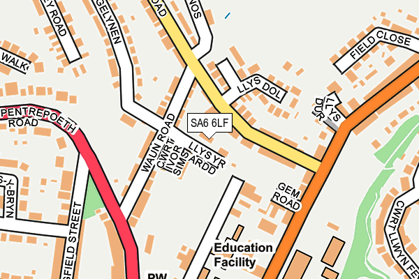 SA6 6LF map - OS OpenMap – Local (Ordnance Survey)