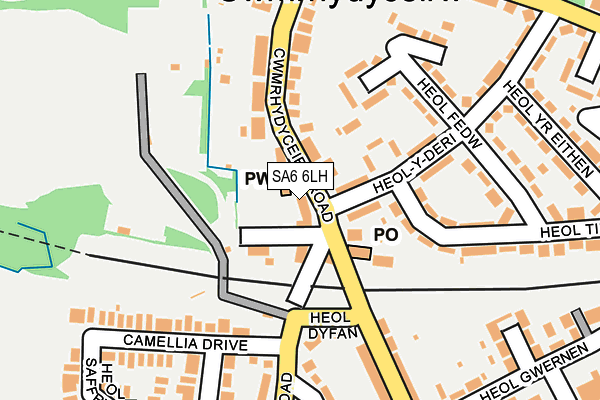 SA6 6LH map - OS OpenMap – Local (Ordnance Survey)